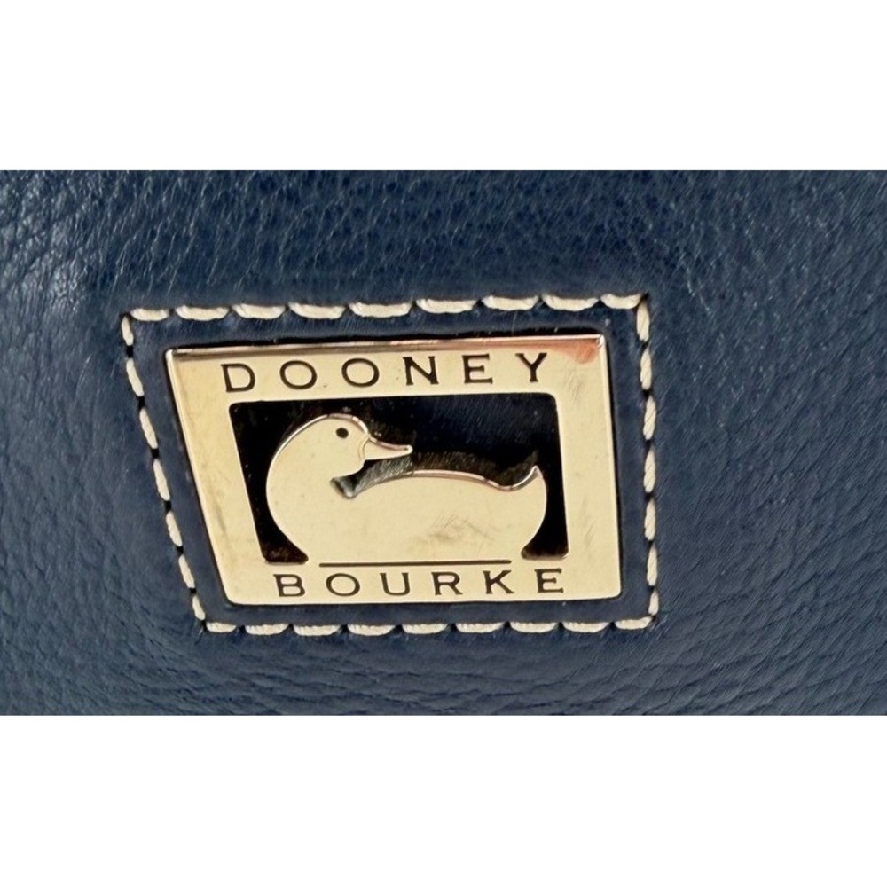 Dooney & Bourke Navy Blue Pebble Grain Leather Triple Zip Crossbody Bag - Picture 3 of 10